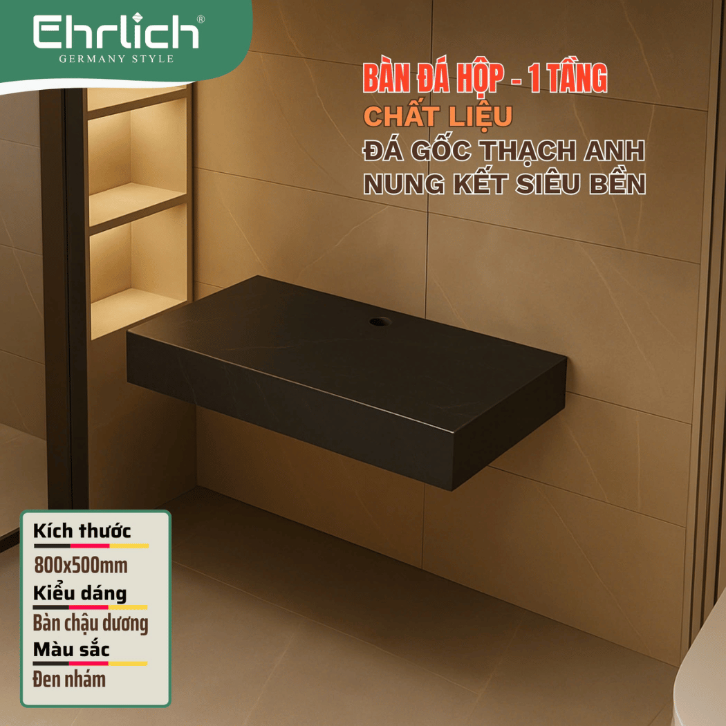Bàn đá hộp 1 tầng