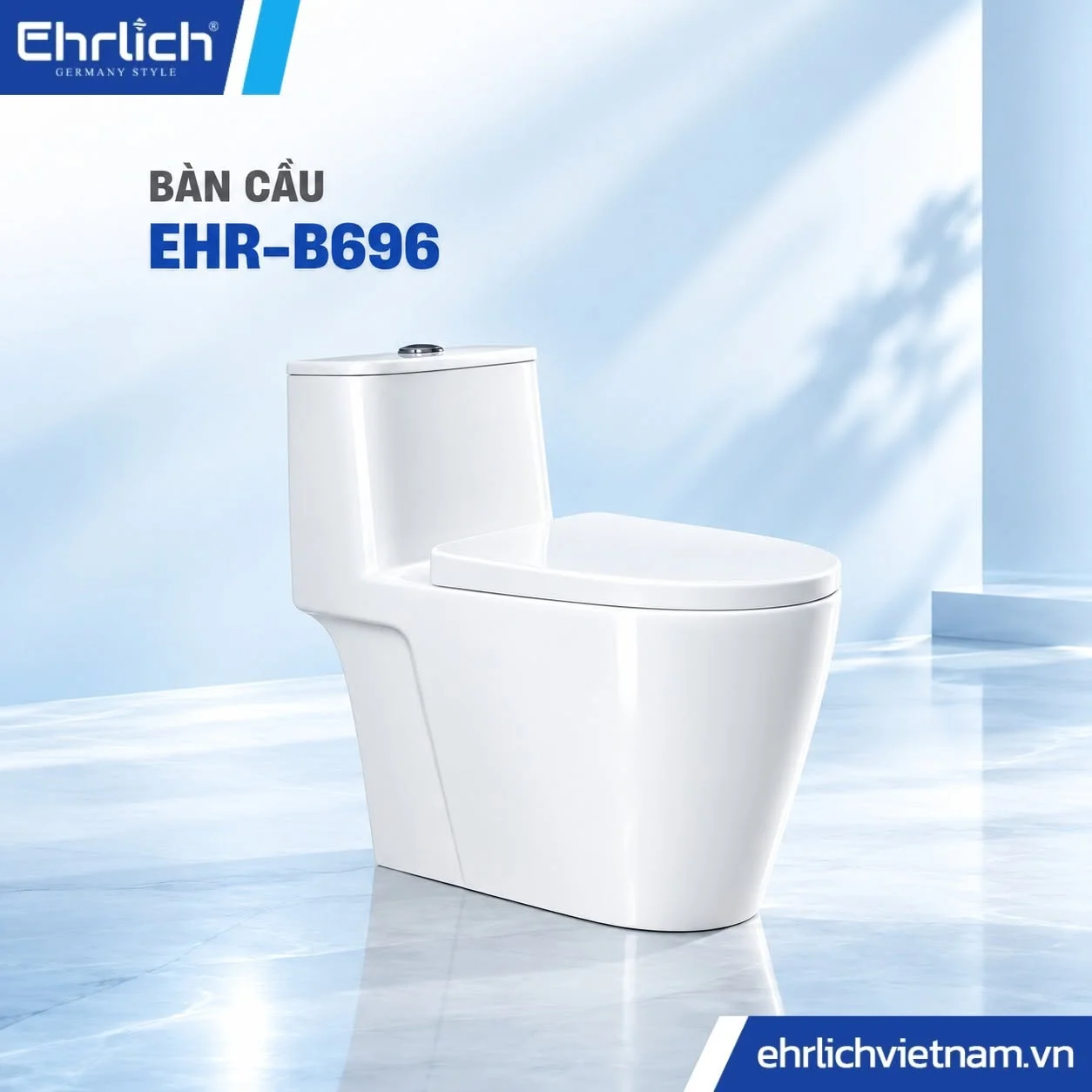 Bàn cầu liền khối EHR-B696