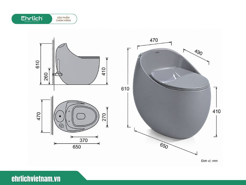 Bồn cầu trứng EHR-B908G (1)