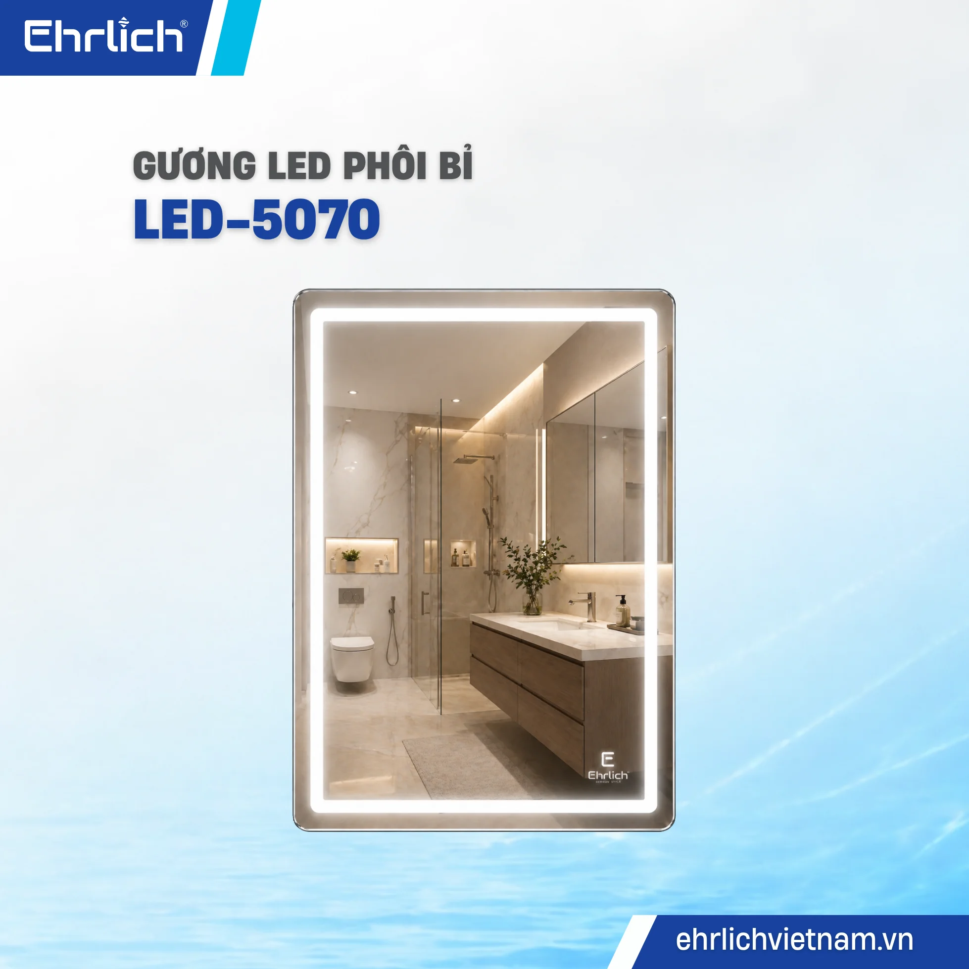 Gương LED phôi Bỉ LED-5070