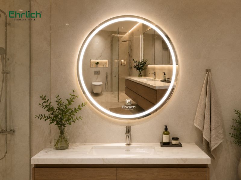 Gương LED tròn phôi Bỉ tráng bạc LED-D60 (1)