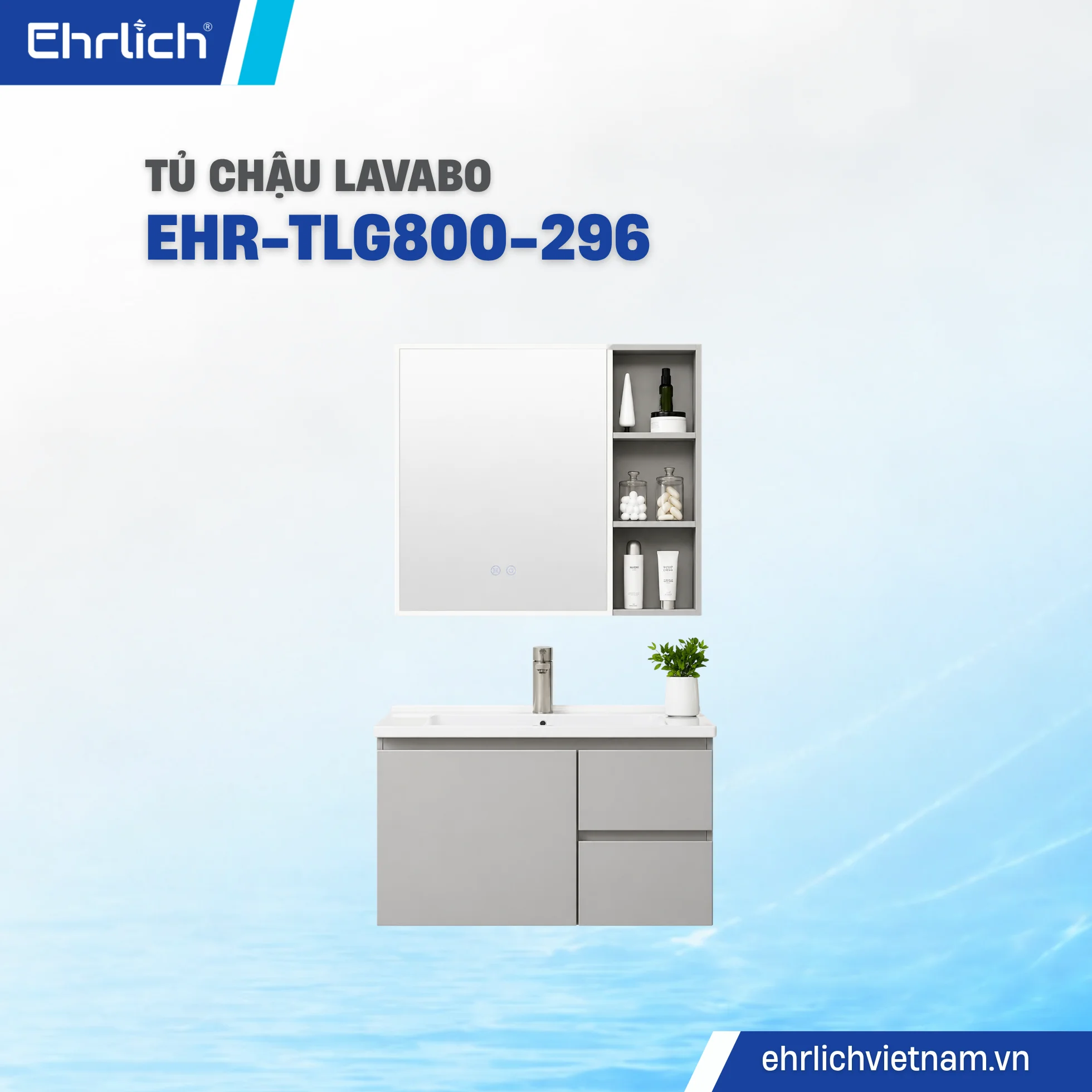 Tủ chậu cao cấp TLG800-S296