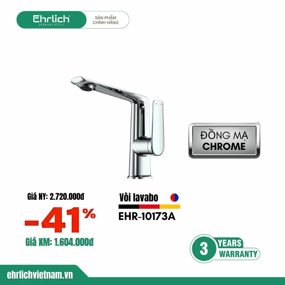 Vòi lavabo nóng lạnh EHR-V10173A