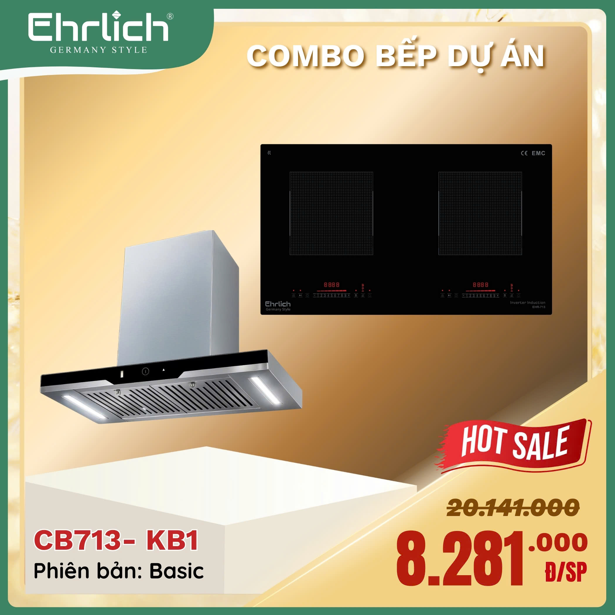 Combo bếp CB713-KB - Basic