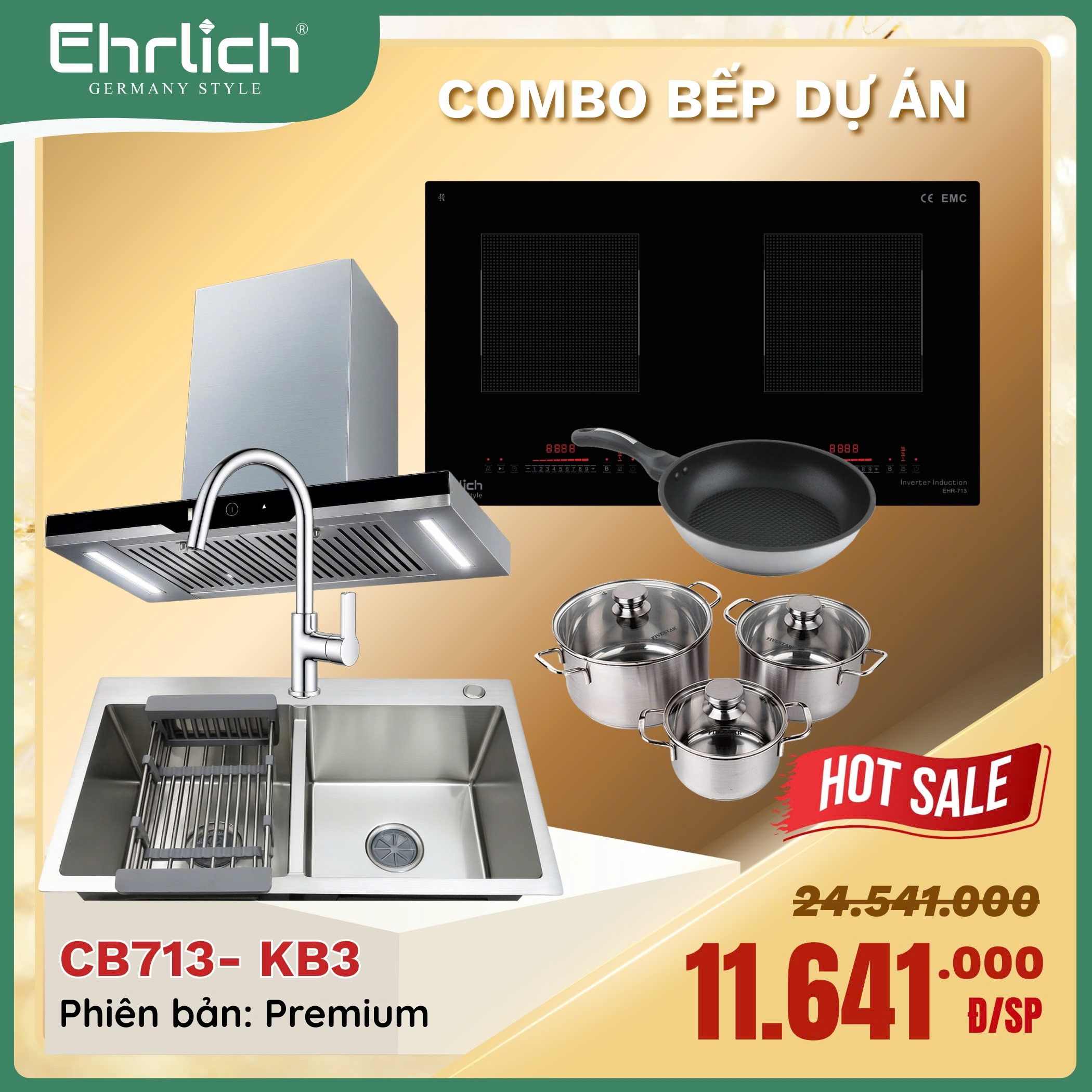 Combo bếp CB713-KB - Premium
