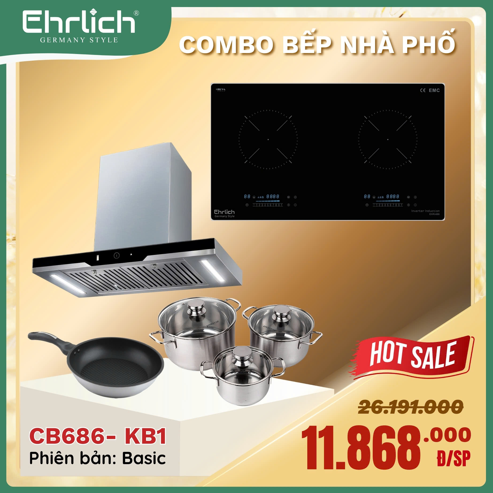 Combo bếp CB686-KB - Basic