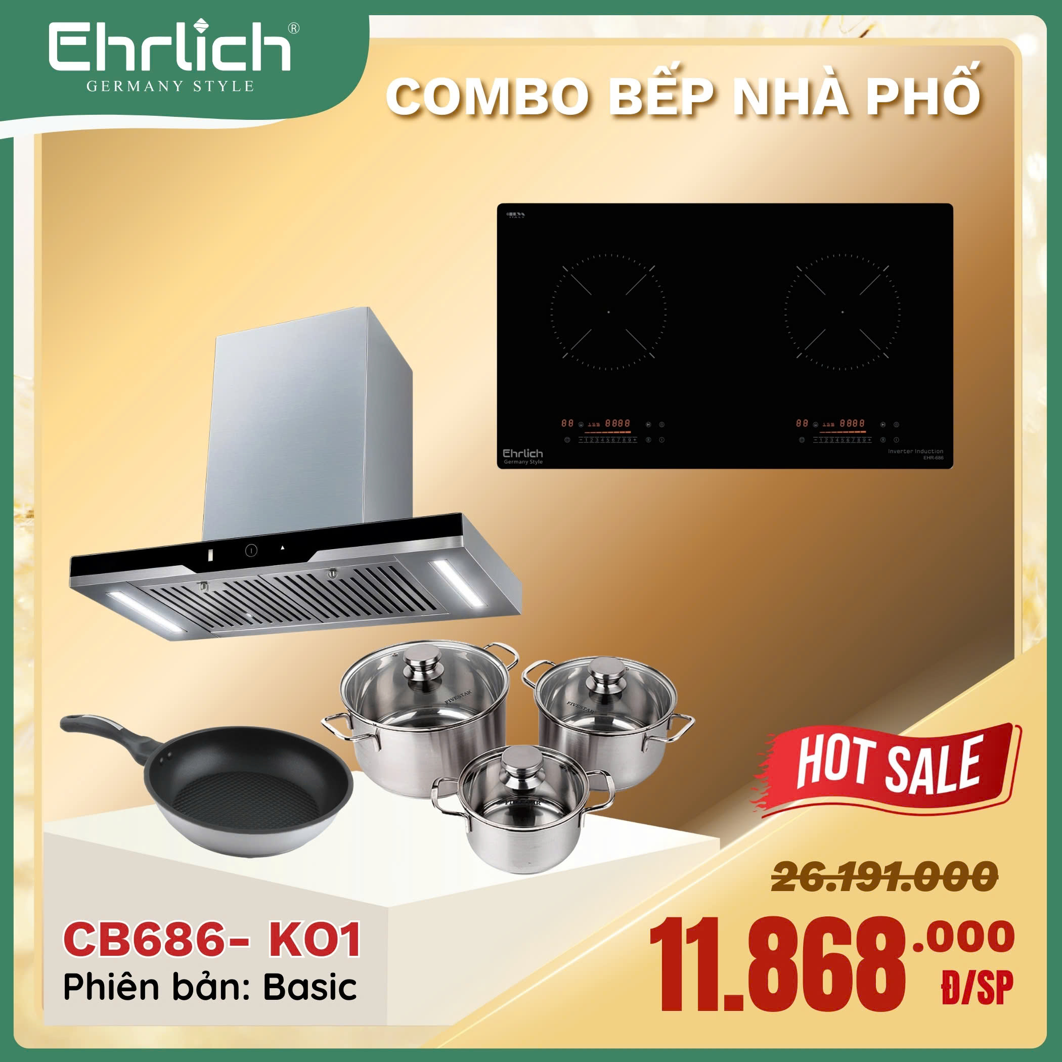Combo bếp CB686-KO - Basic