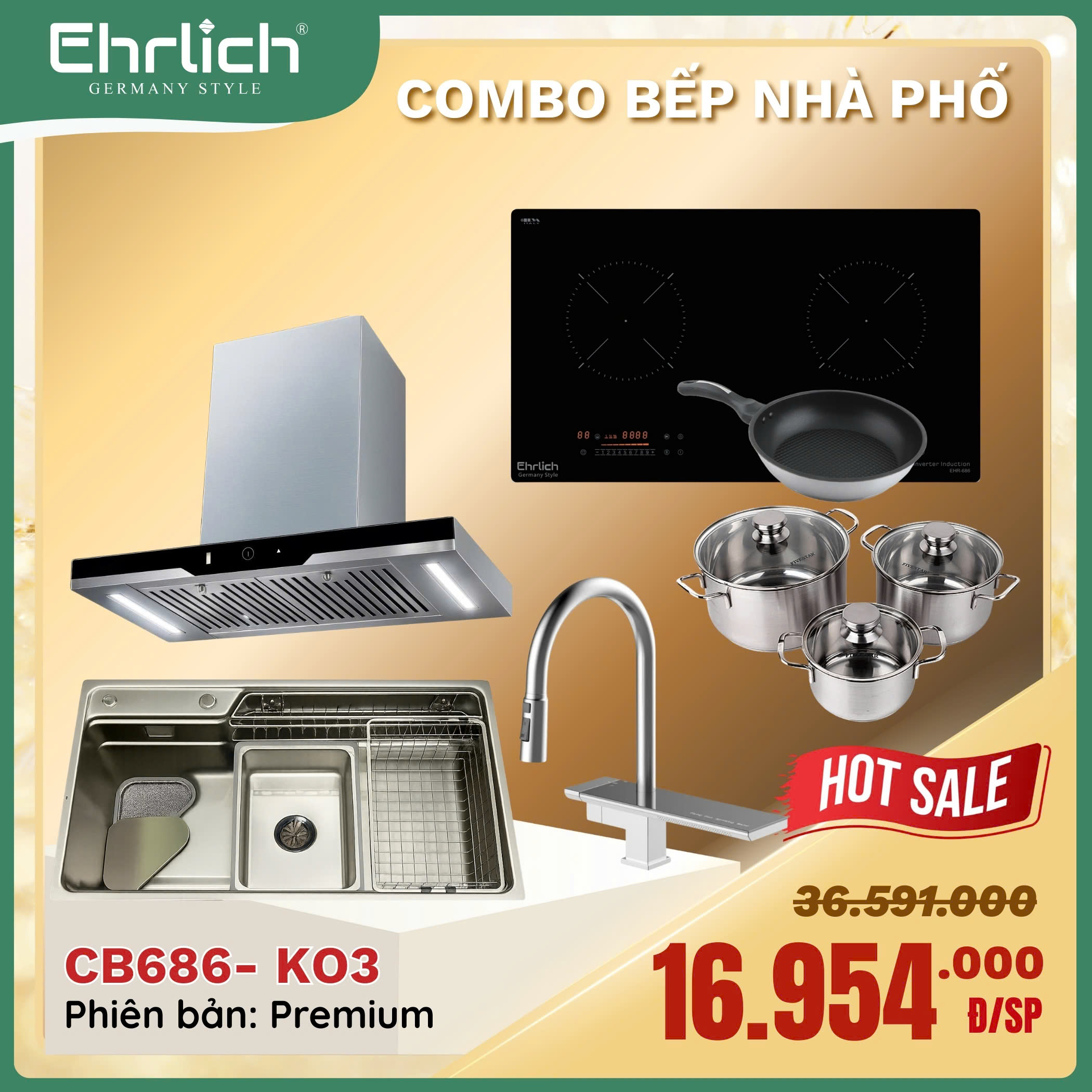 Combo bếp CB686-KO - Premium