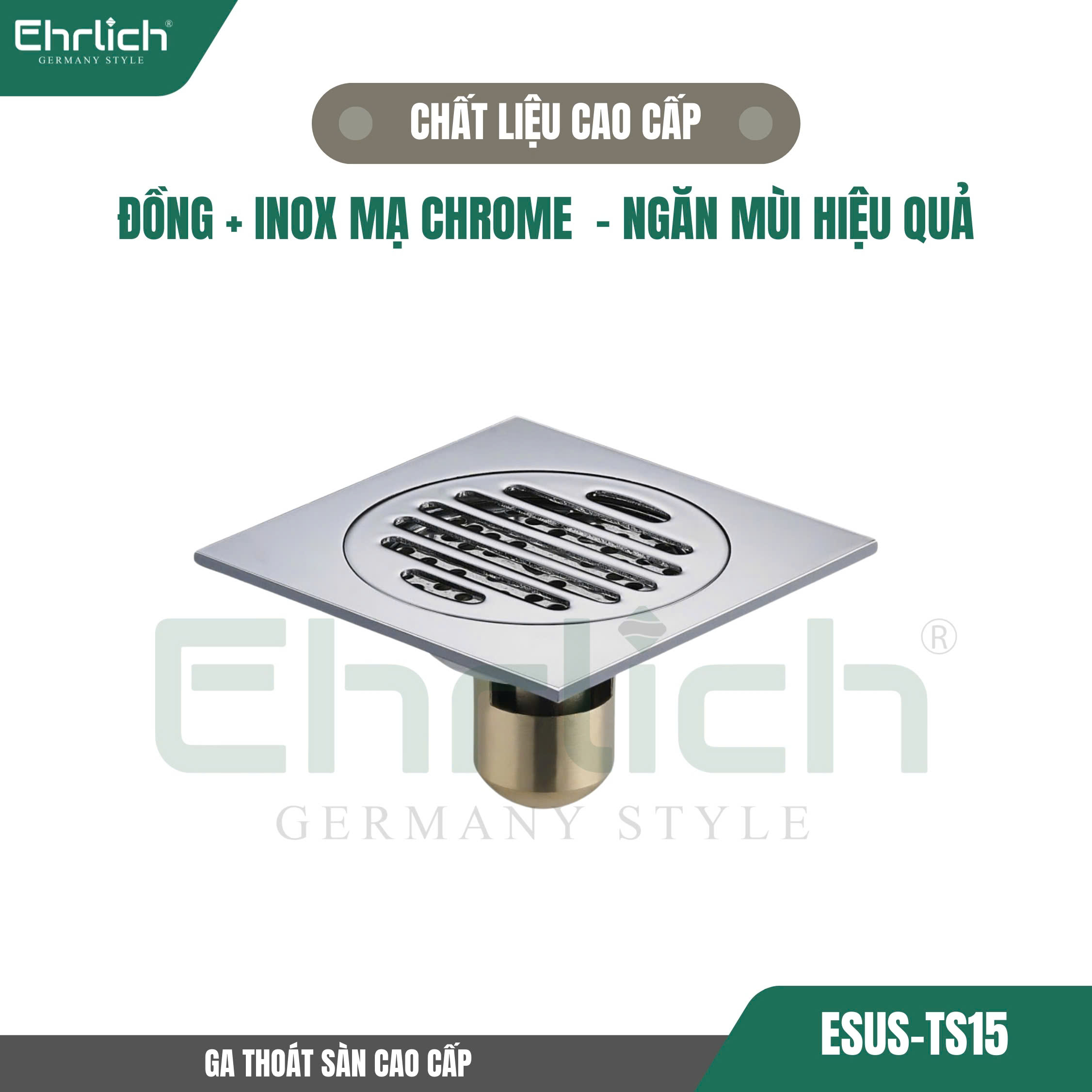 Ga thoát sàn cao cấp TS15