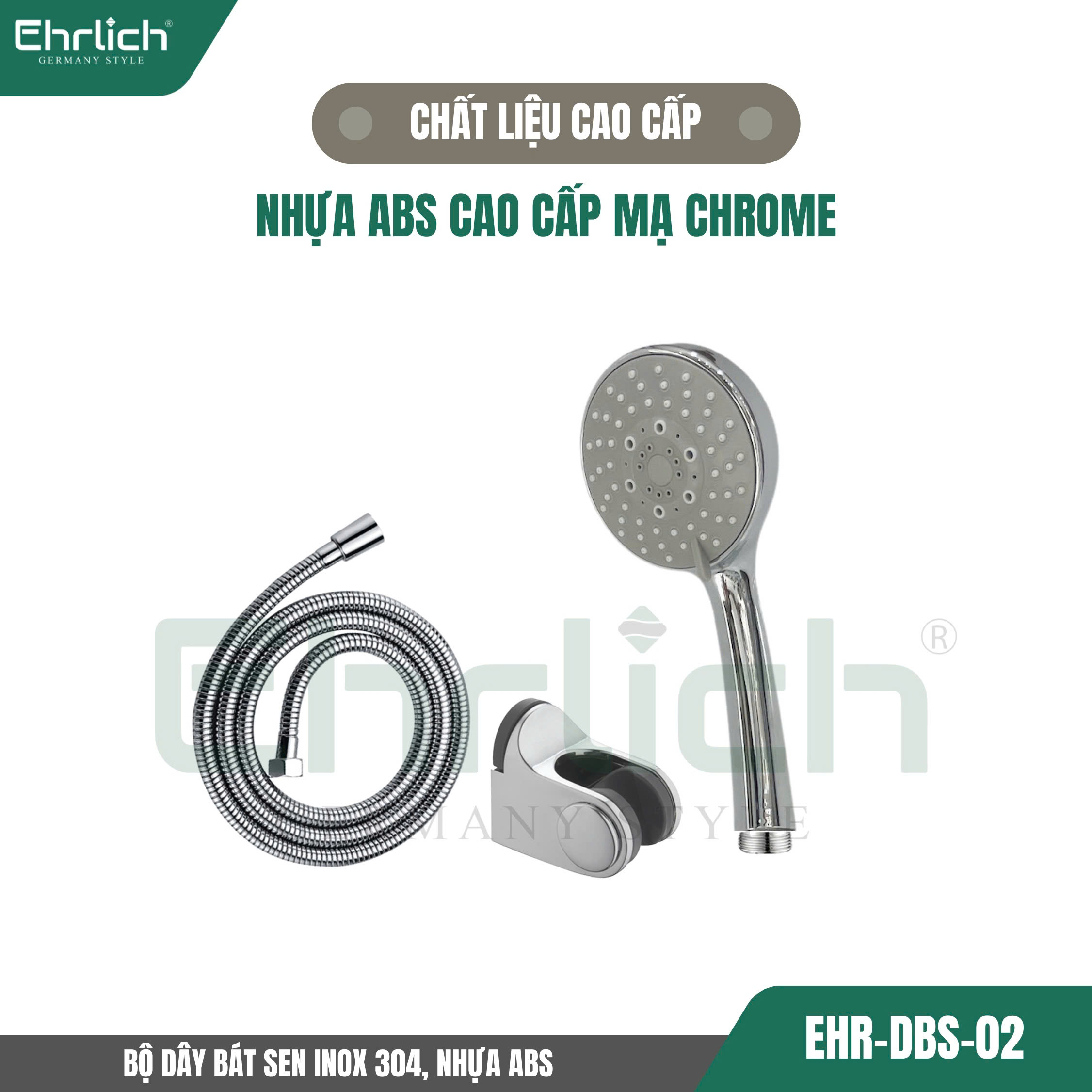 Bộ dây bát sen inox 304, nhựa ABS DBS-02