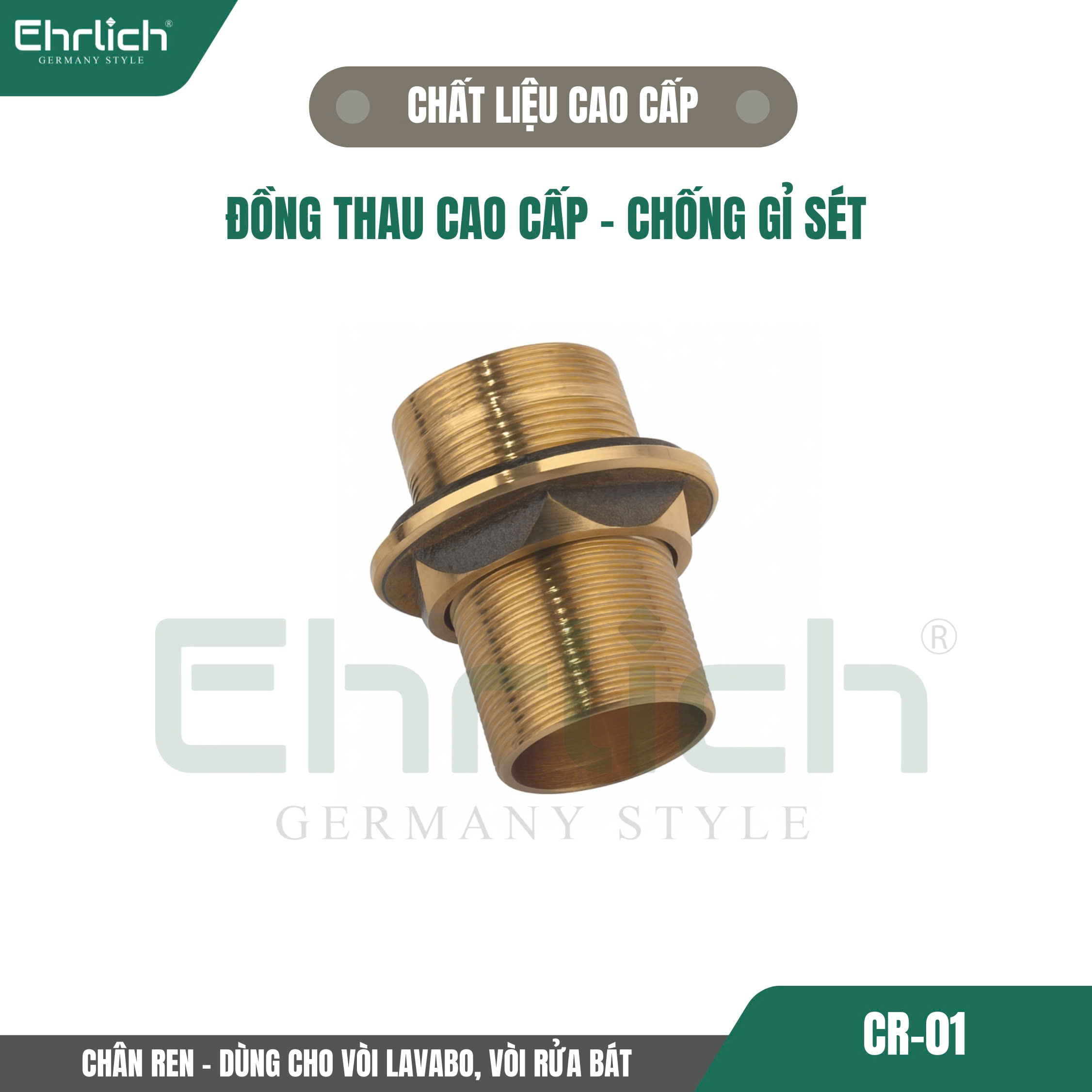 Chân ren - Dùng cho vòi lavabo, vòi rửa bát CR-01