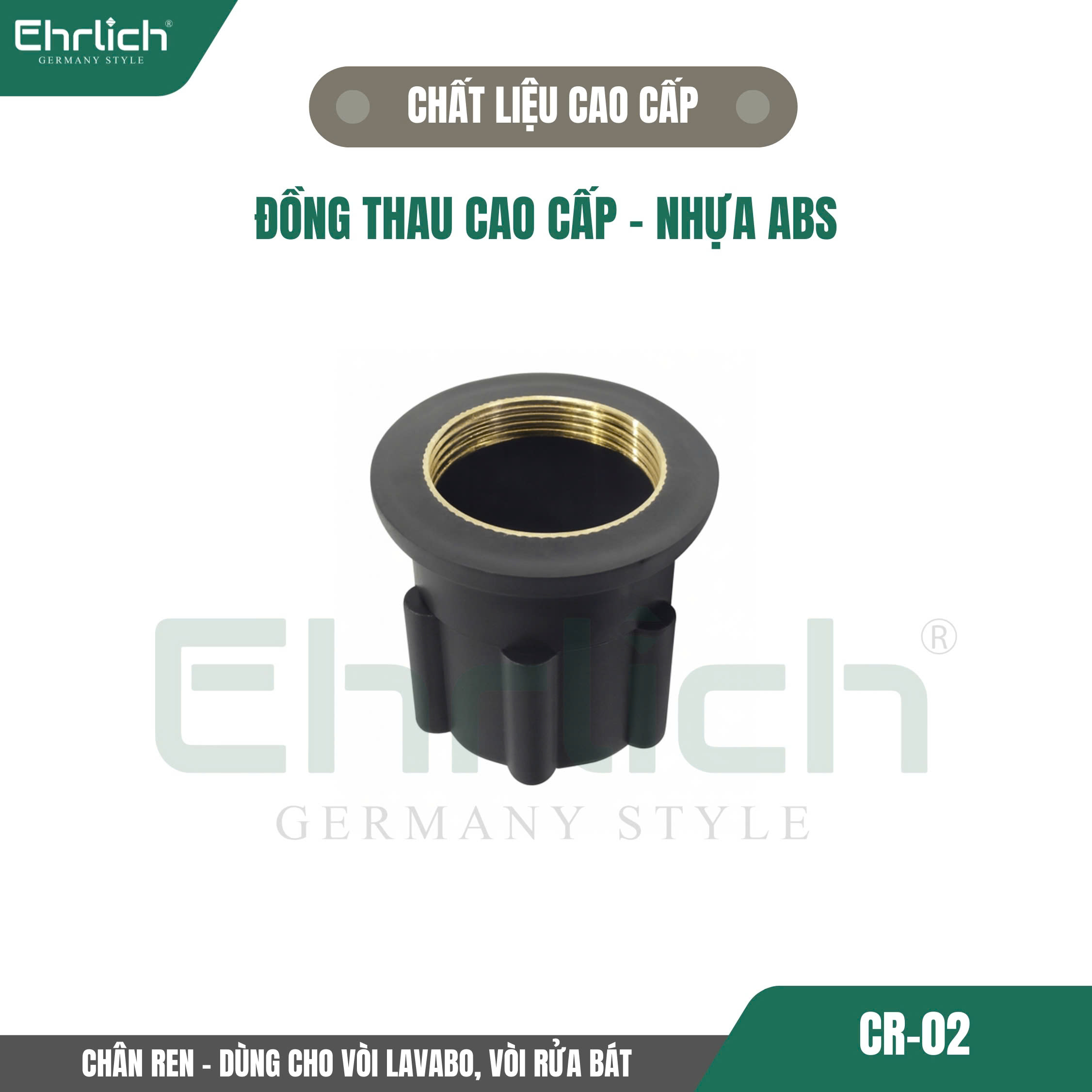 Chân ren - Dùng cho vòi lavabo, vòi rửa bát CR-02