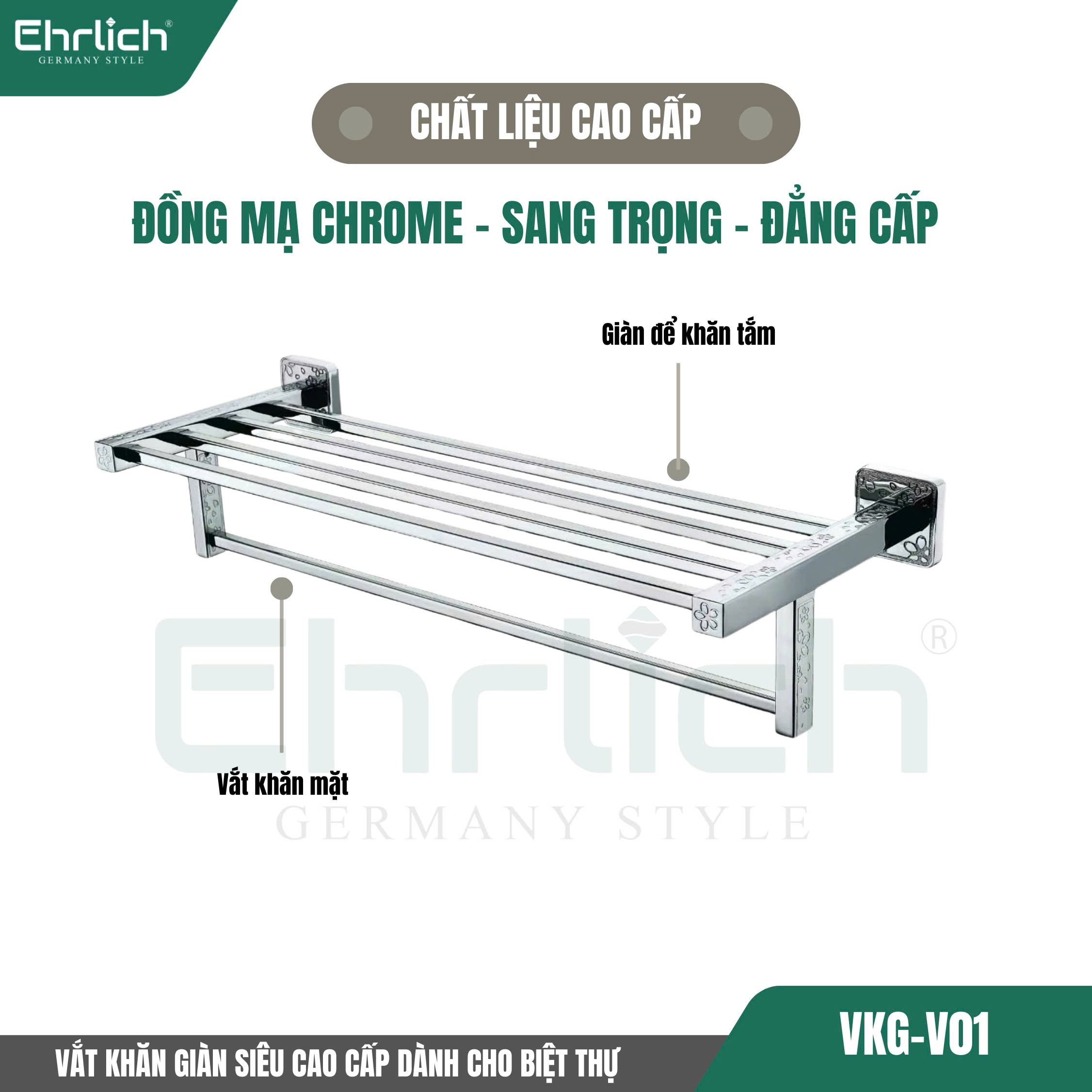Vắt khăn giàn siêu cao cấp dành cho biệt thự V01