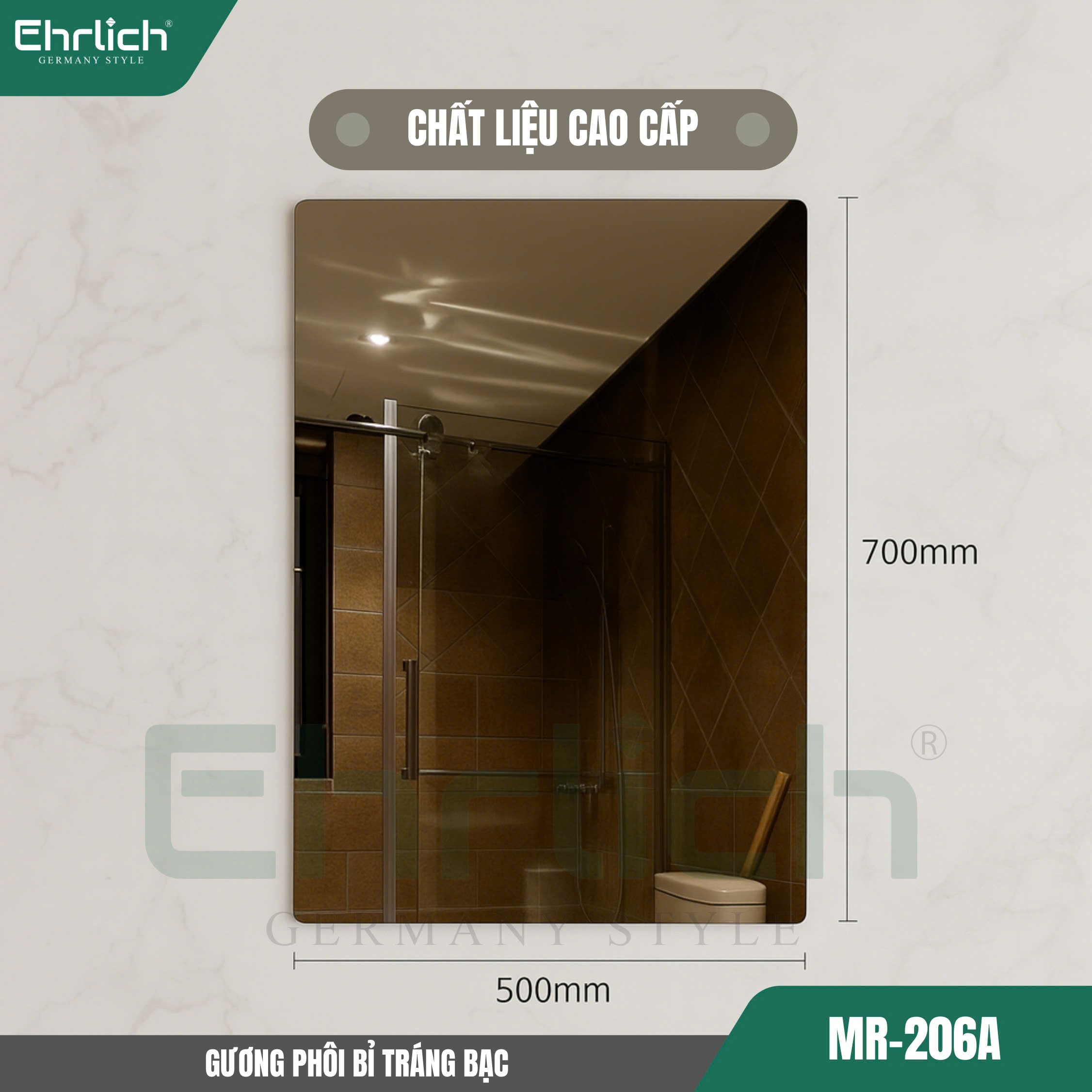 Gương phôi Bỉ tráng bạc MR-206A
