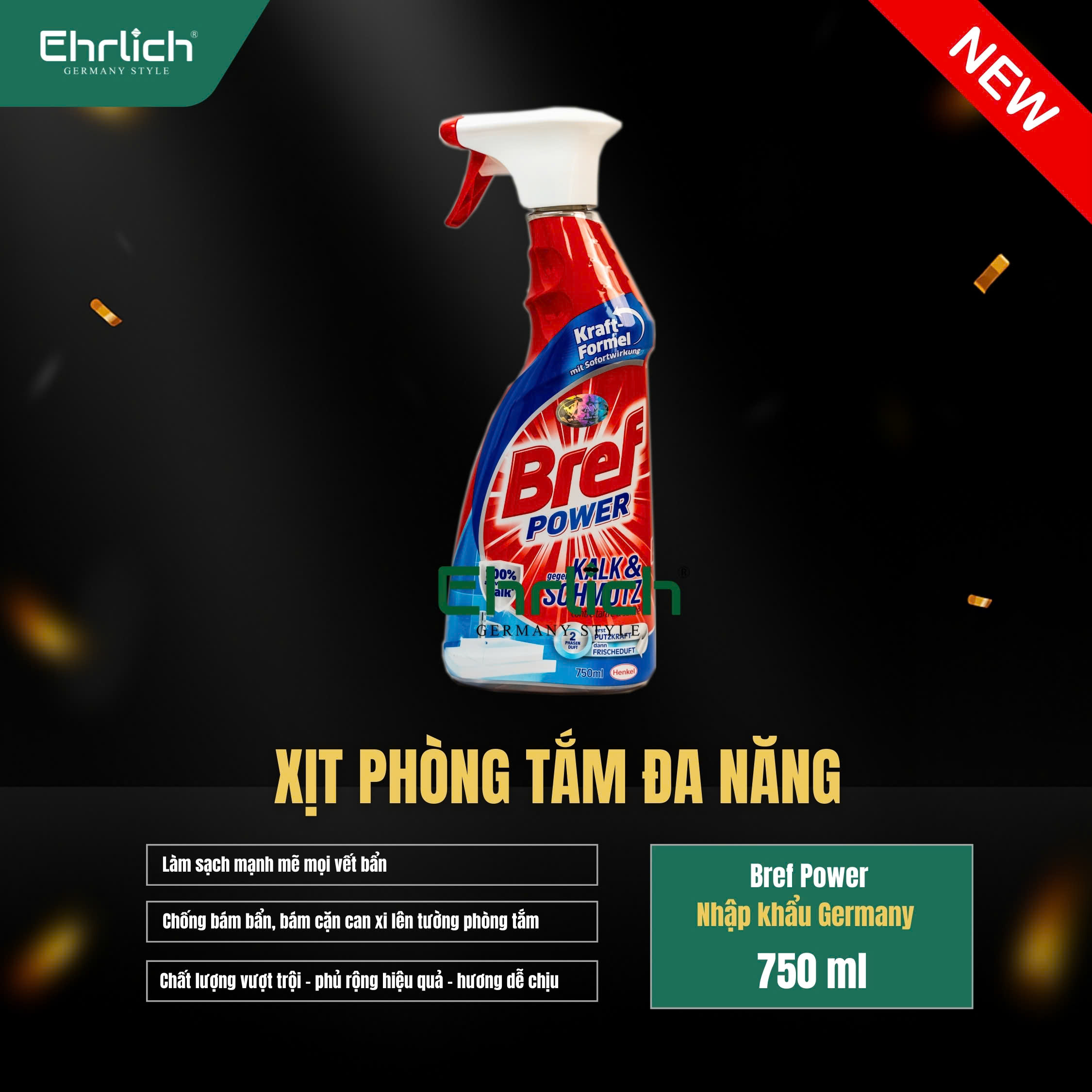 Xịt phòng tắm đa năng Bref Power