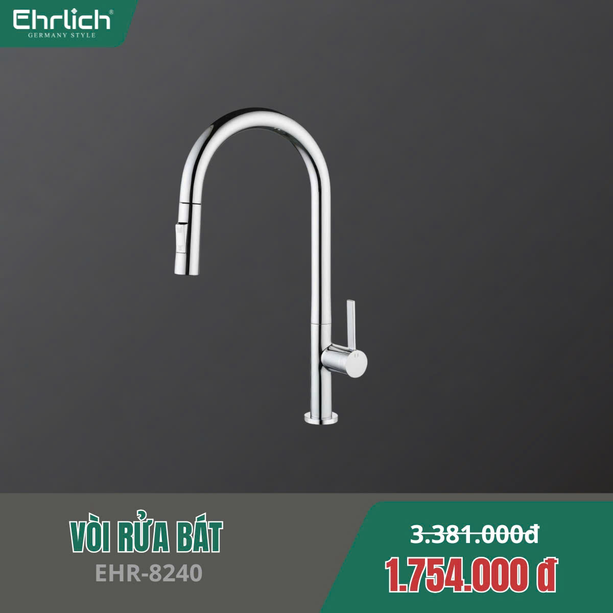 Vòi rửa bát dây rút EHR-8240