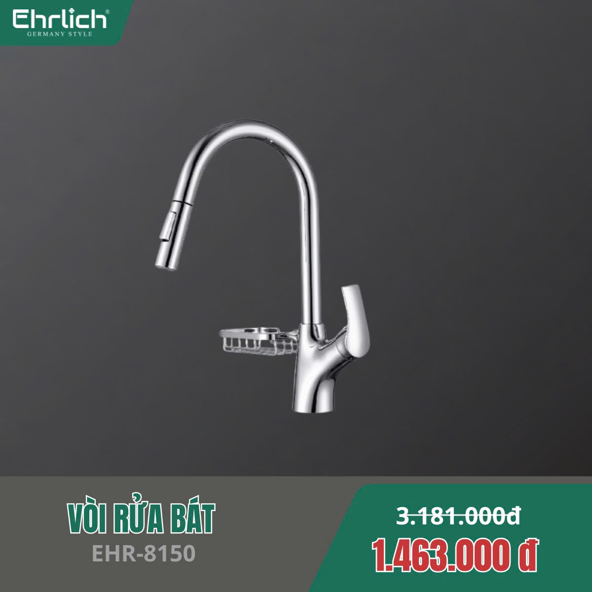 Vòi rửa bát dây rút EHR-8150