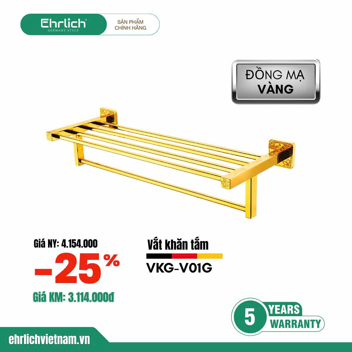 Vắt khăn giàn siêu cao cấp dành cho biệt thự V01G