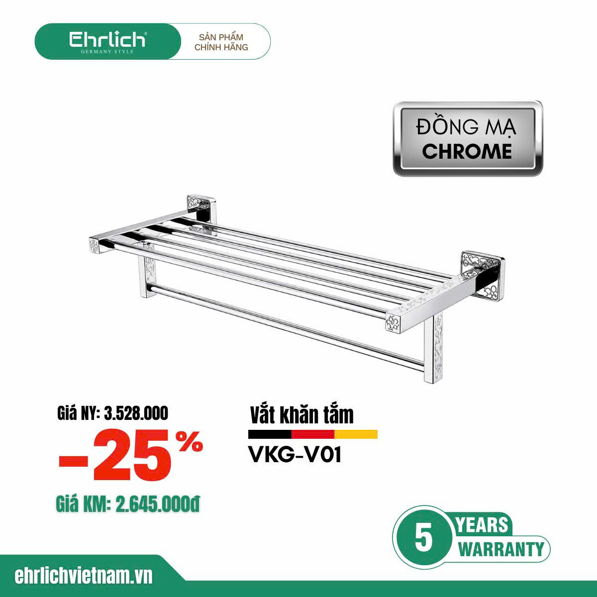 Vắt khăn giàn siêu cao cấp dành cho biệt thự V01
