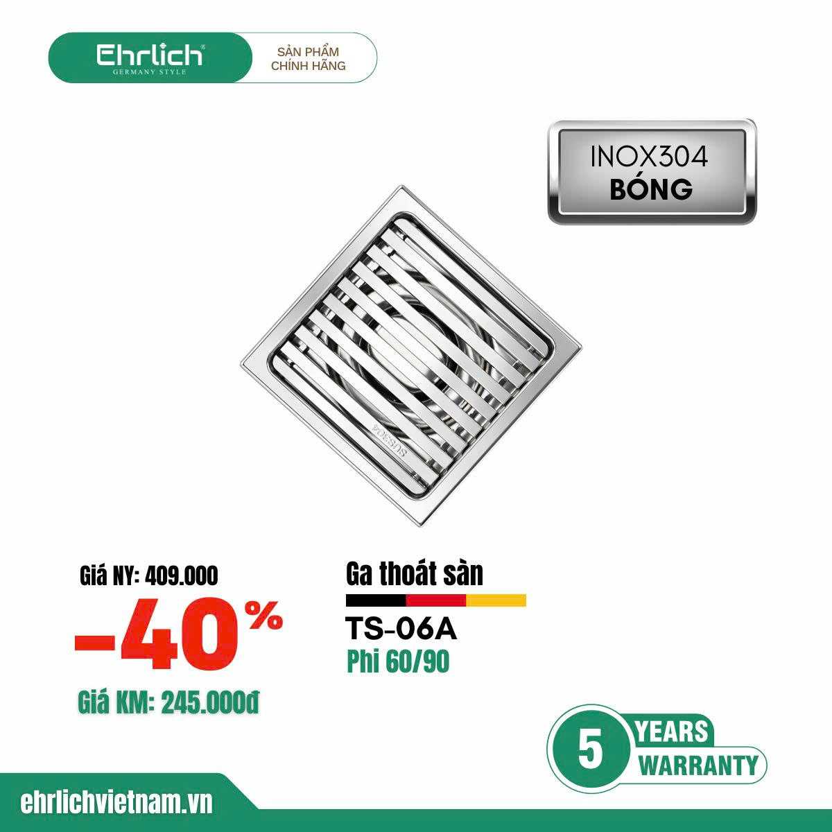 Ga thoát sàn cao cấp TS06A