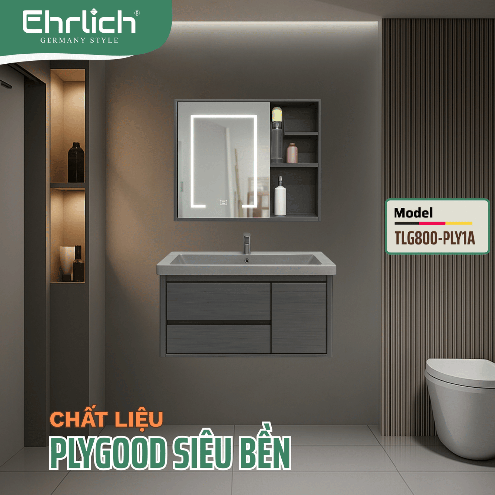 Tủ chậu cao cấp <br> TLG800-PLY1A