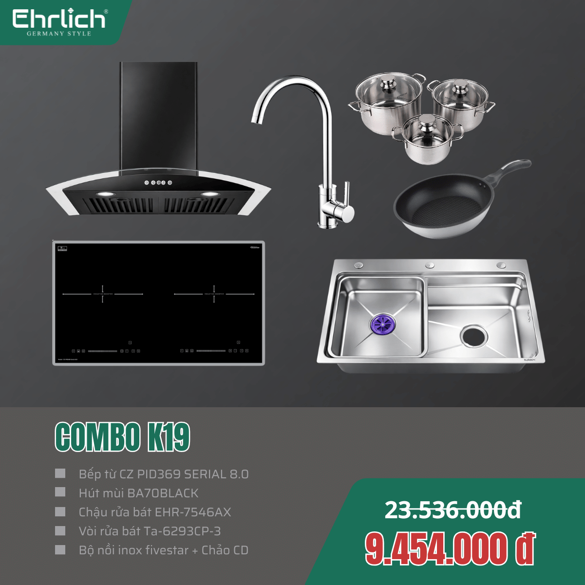 Combo Bếp EHR-K19