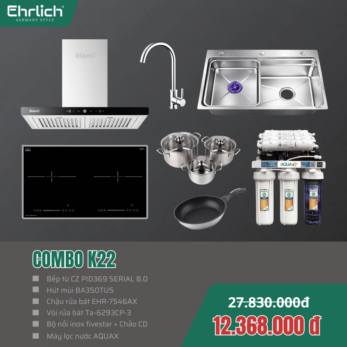 Combo Bếp EHR-K22