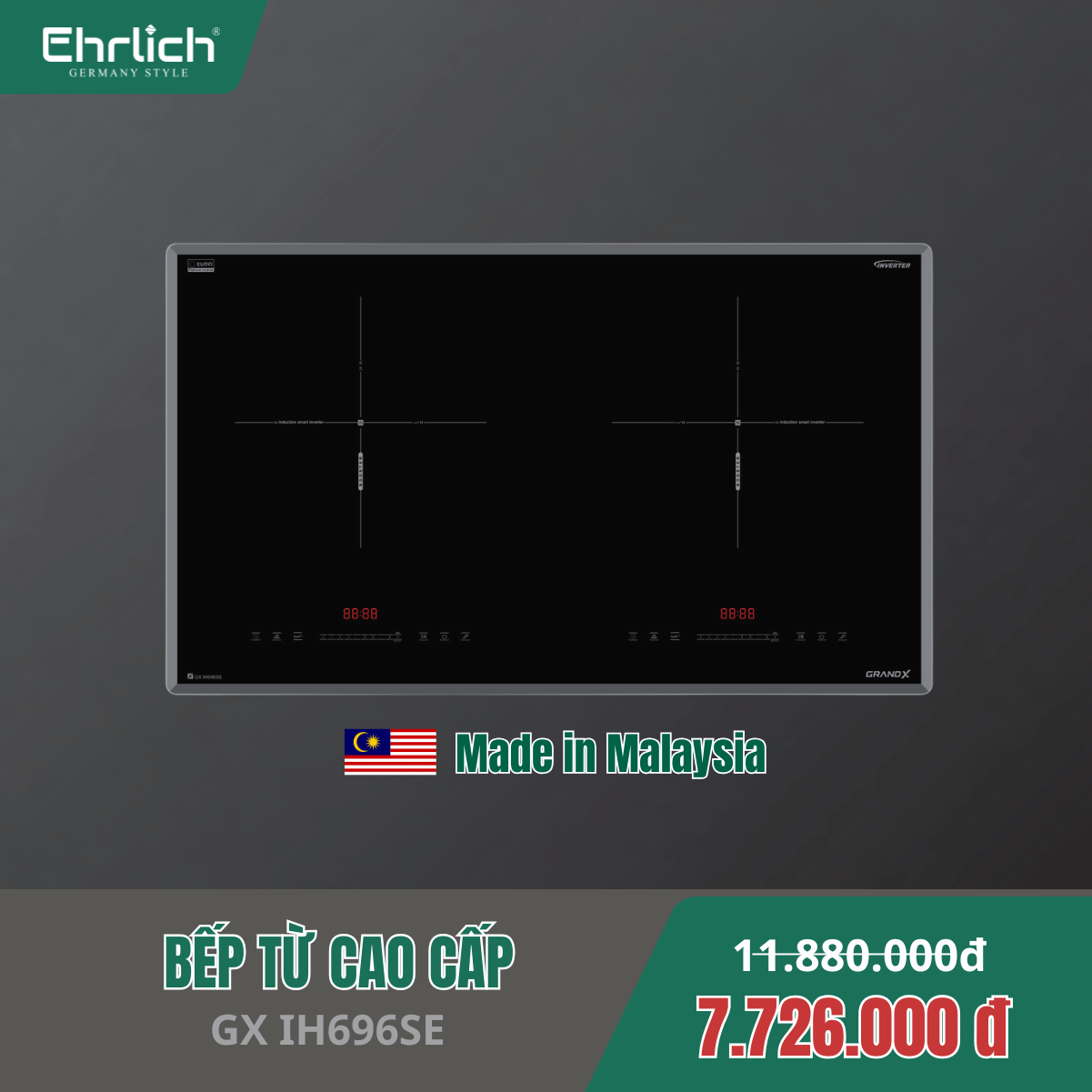 Bếp từ cao cấp GRANDX  GX IH696SE