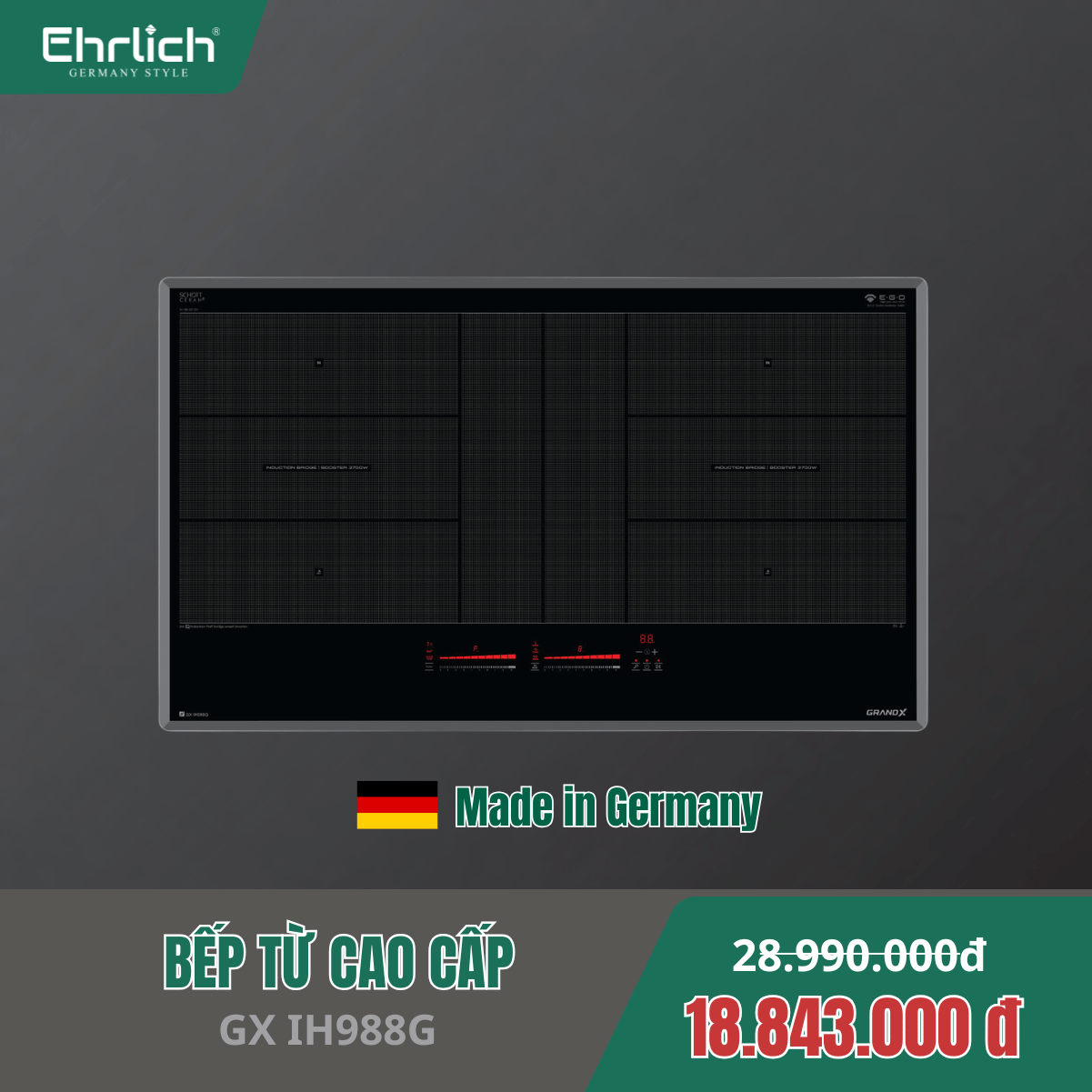 Bếp từ cao cấp GRANDX GX IH988G