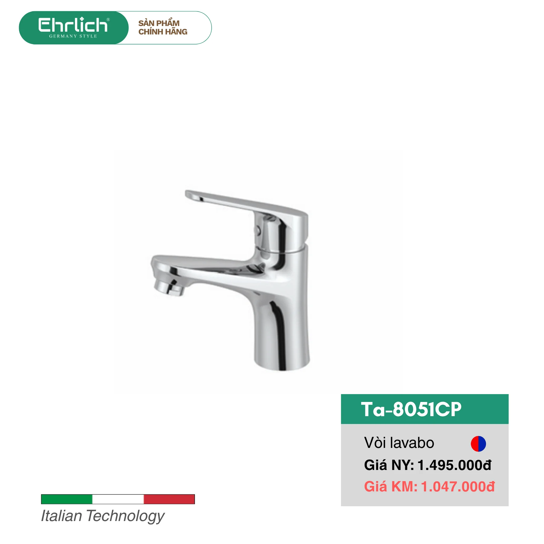 Vòi Lavabo Nóng Lạnh Ta-8051CP