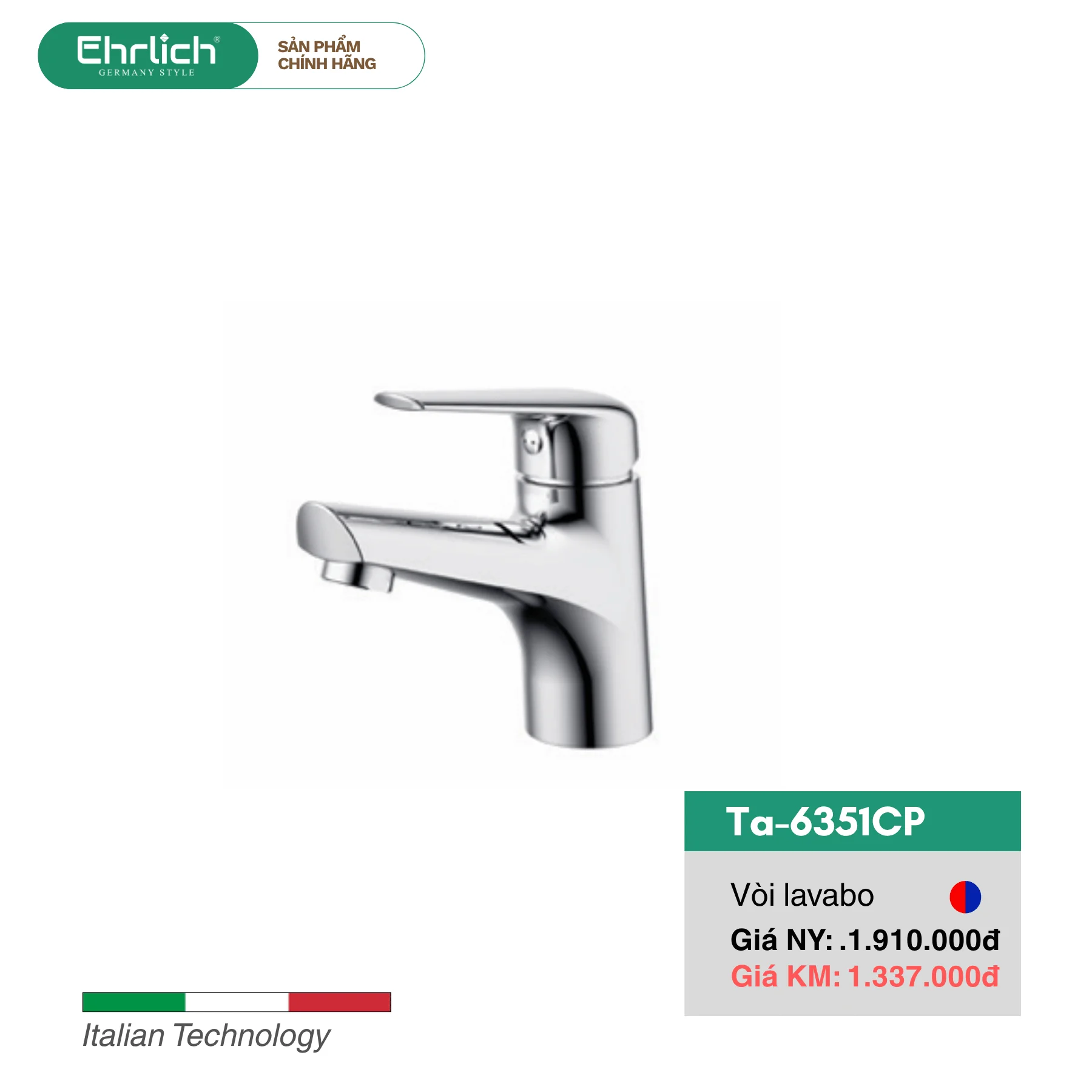 Vòi Lavabo Nóng Lạnh Ta-6351CP
