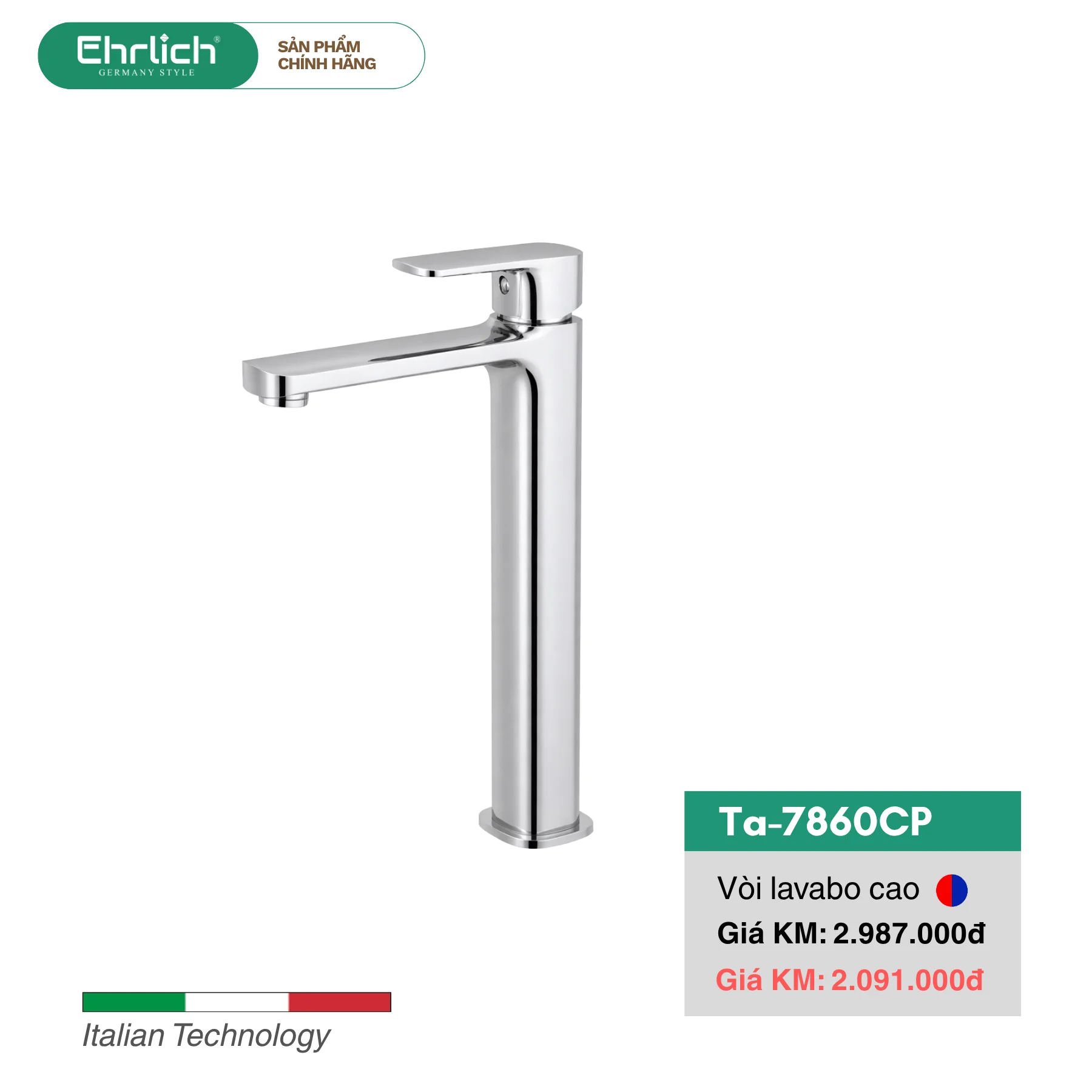 Vòi Lavabo Nóng Lạnh Ta-7860CP