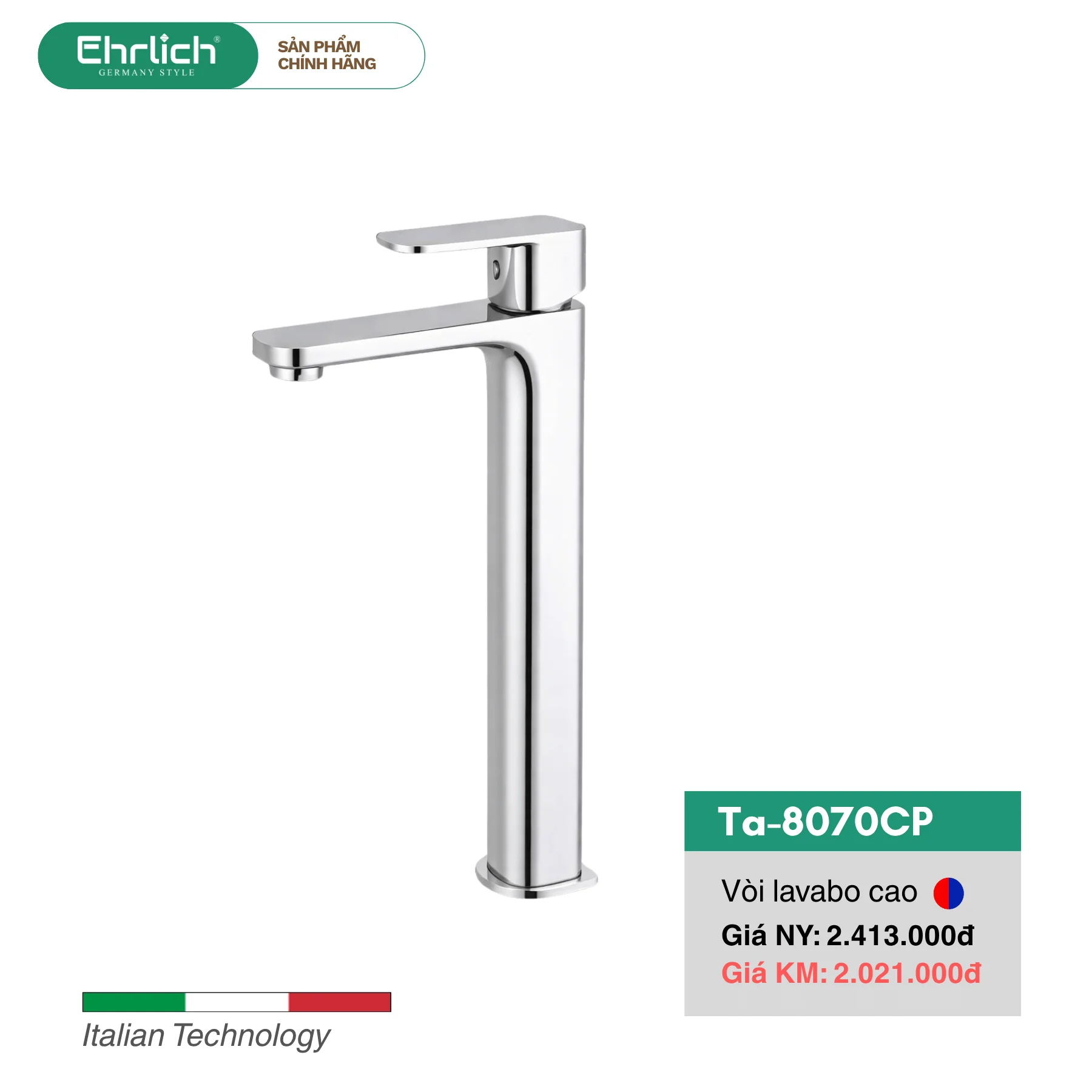 Vòi Lavabo Nóng Lạnh Ta-8070CP