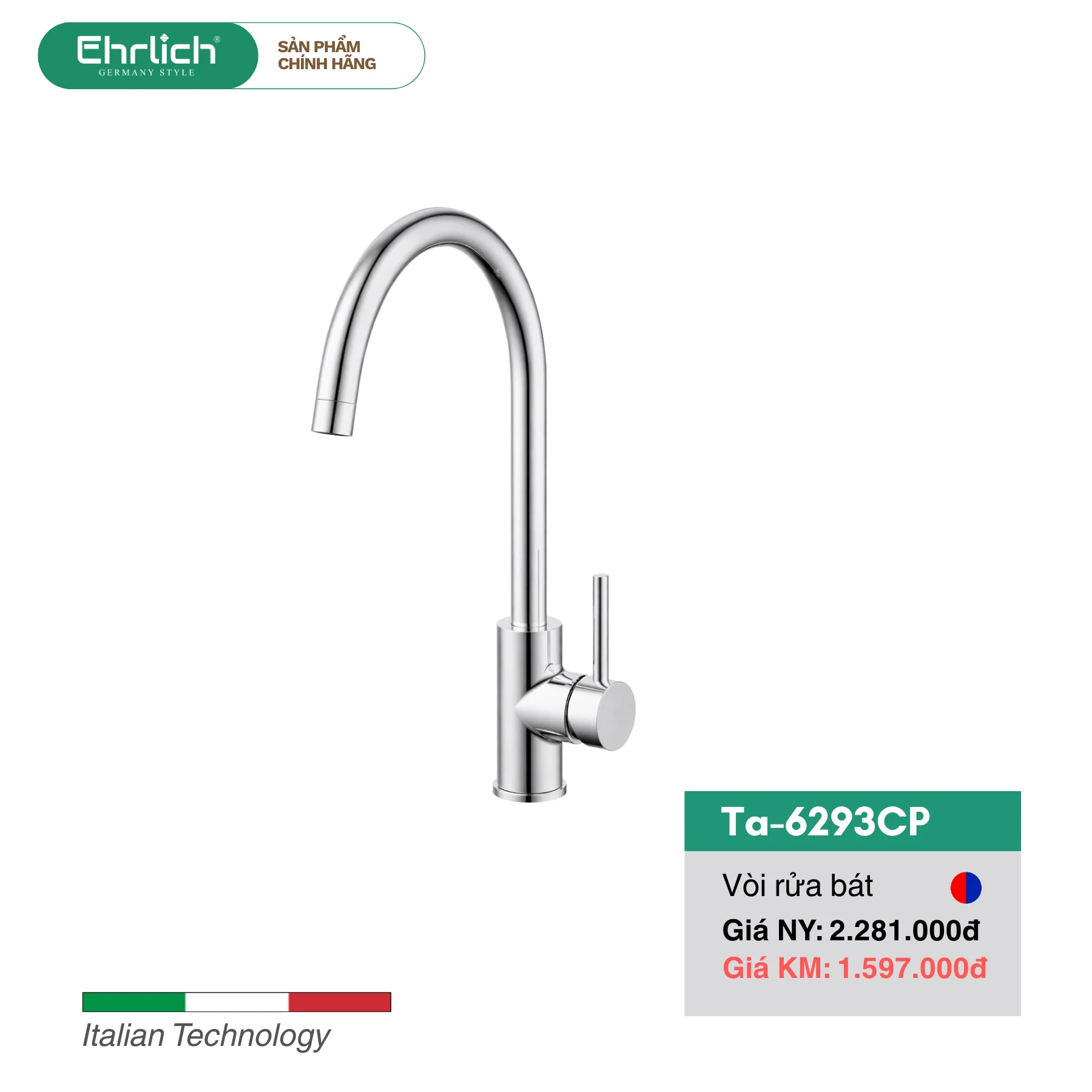 Vòi Rửa Bát Nóng Lạnh TA-6293CP