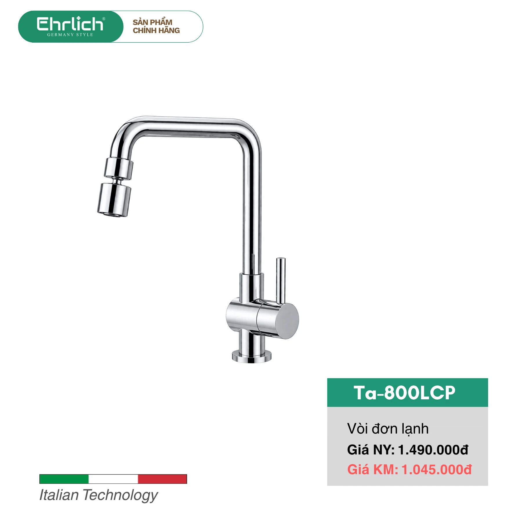 Vòi Rửa Bát Lạnh TA-800LCP