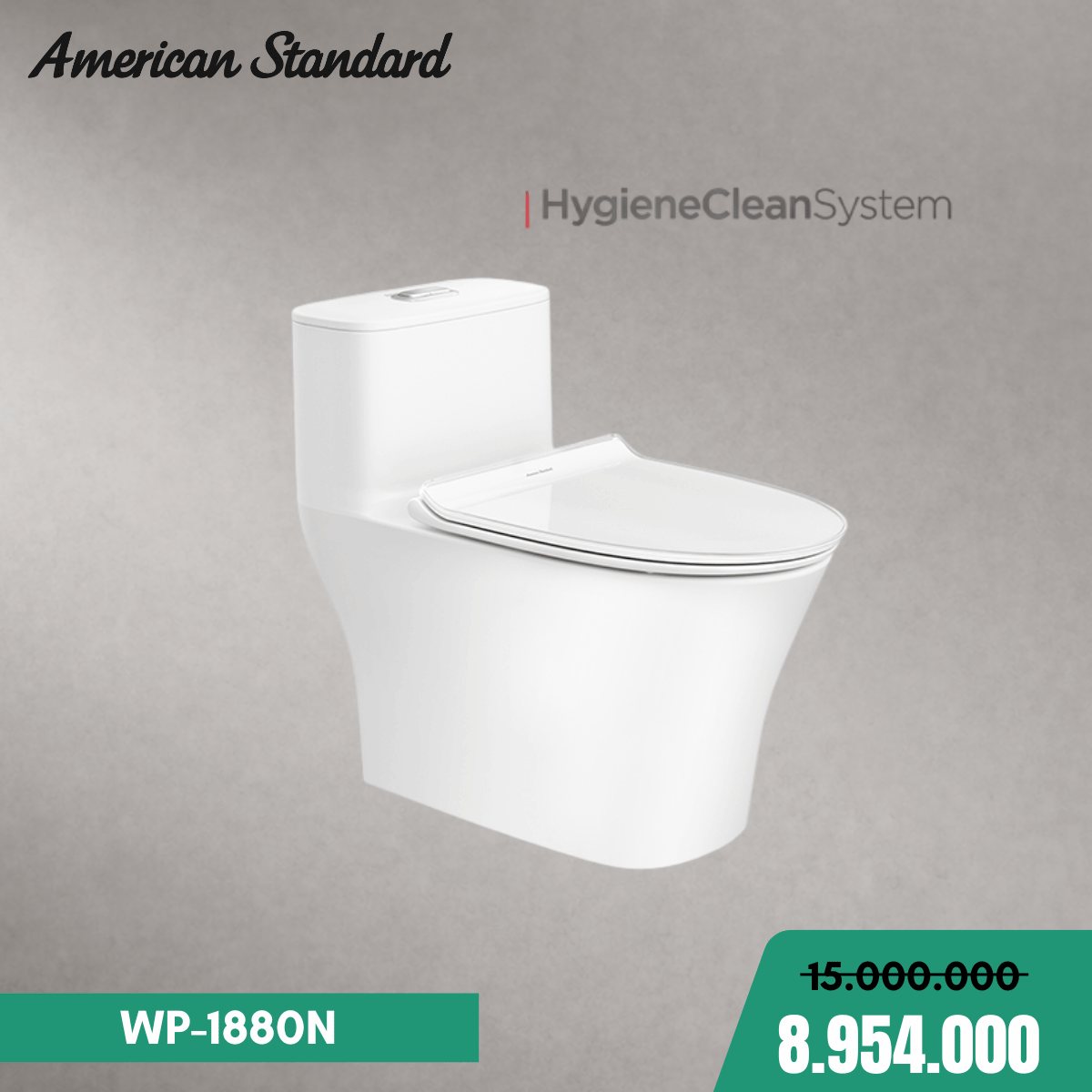 Bồn cầu 1 khối American Standard WP-1880N