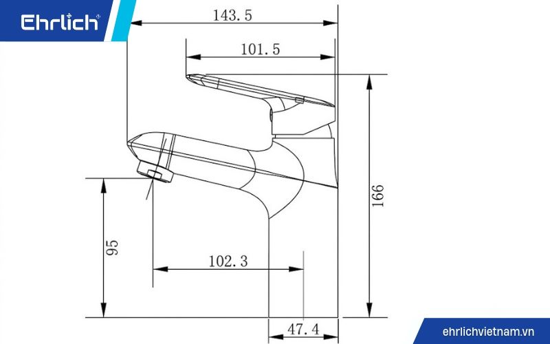 Vòi Lavabo Nóng Lạnh Italisa Ta-8051-1CP (2)