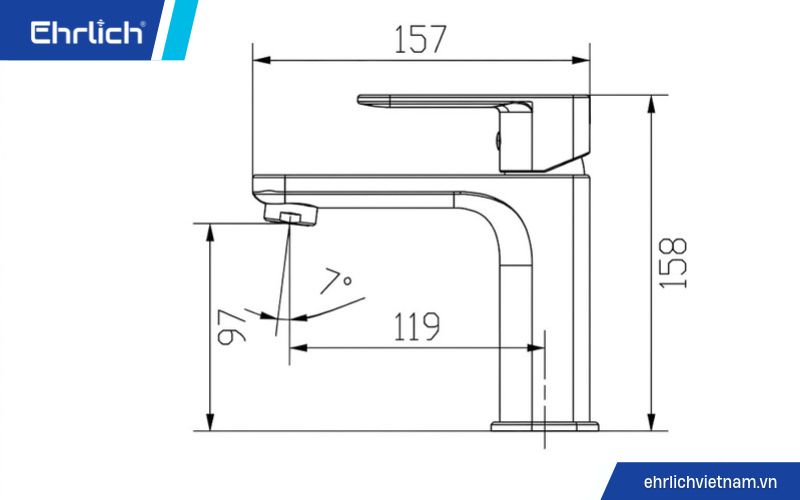 Vòi Lavabo Nóng Lạnh Ta-8071CP (2)