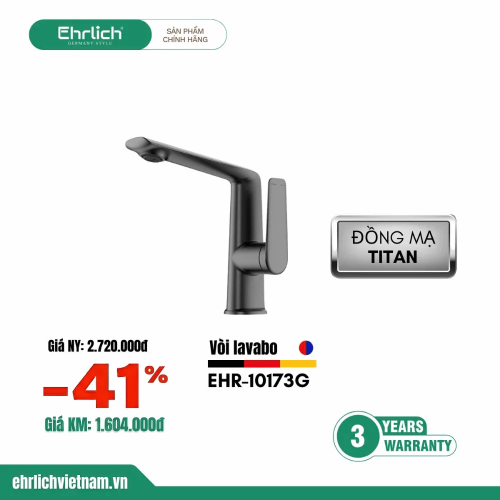 Vòi lavabo nóng lạnh EHR-V10173G