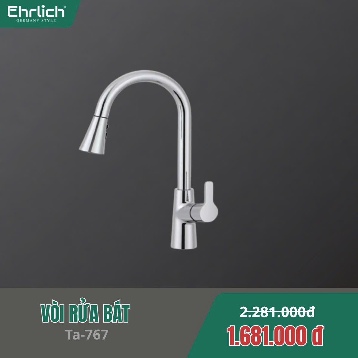 Vòi rửa bát dây rút Ta-767