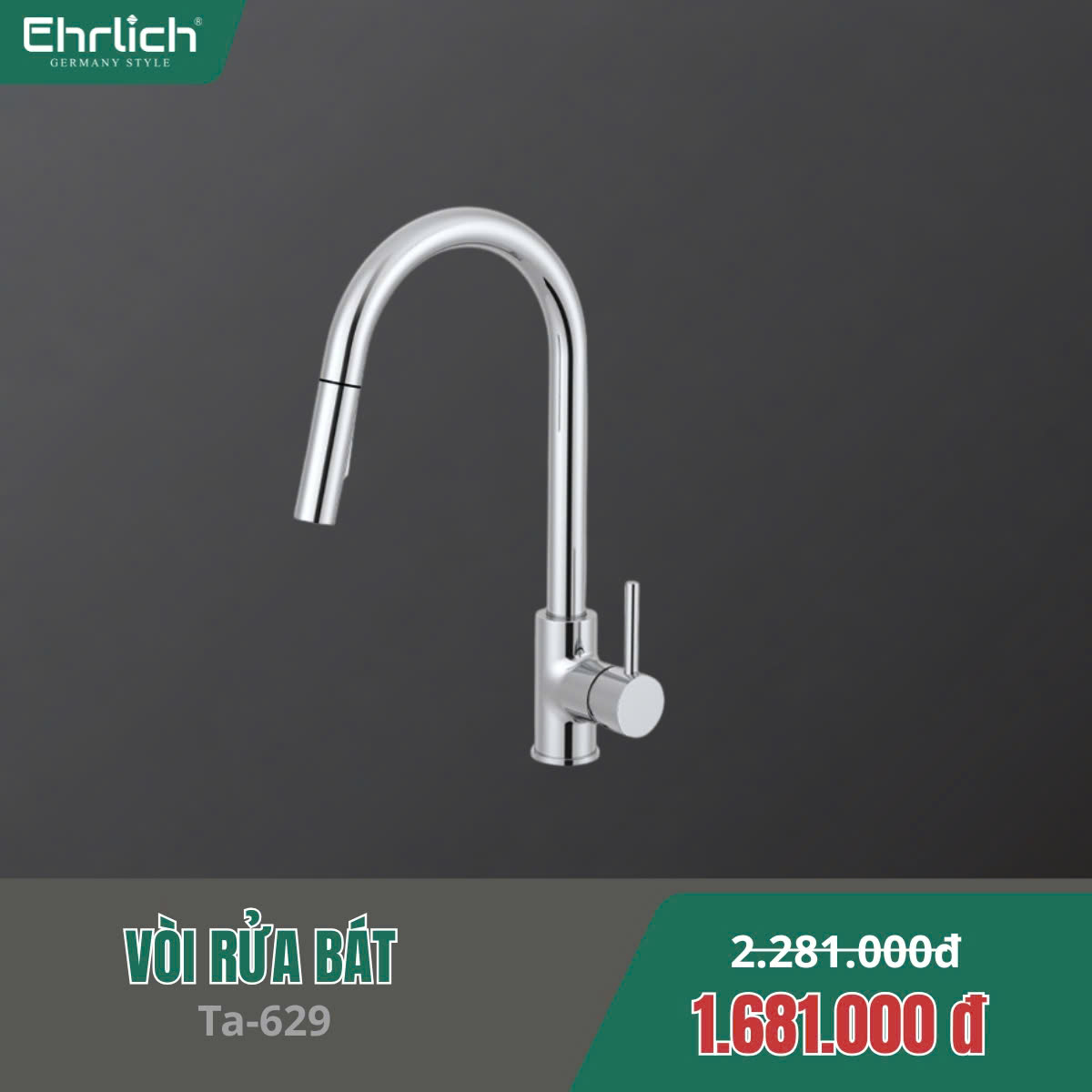 Vòi rửa bát dây rút Ta-629