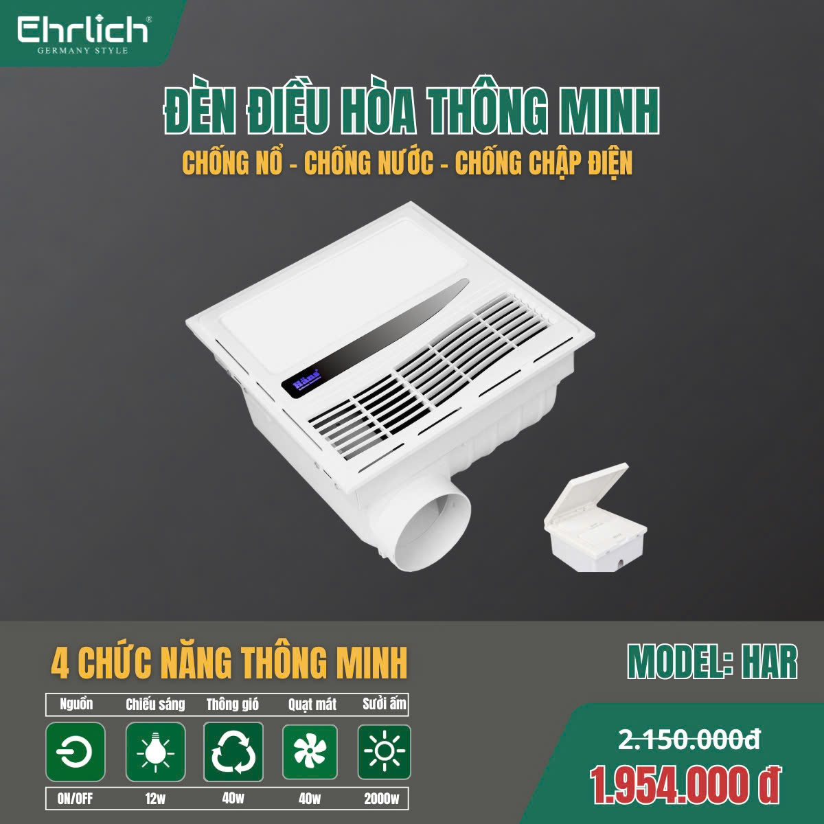 Đèn điều hòa thông minh HAR