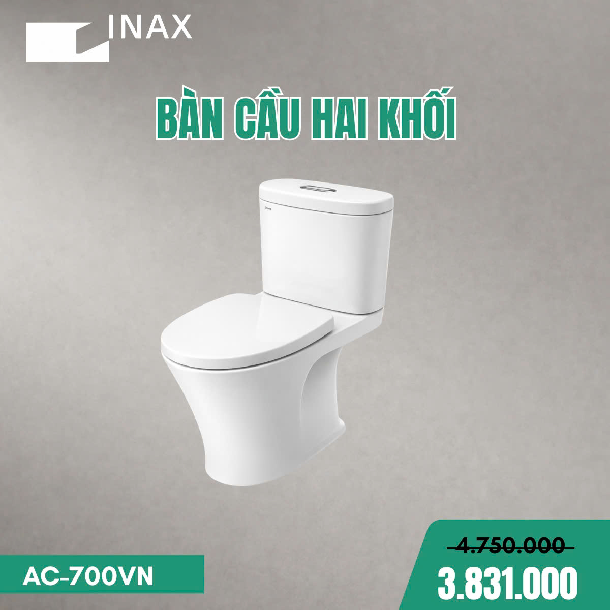 Bàn cầu 2 khối Inax  AC-700VAN
