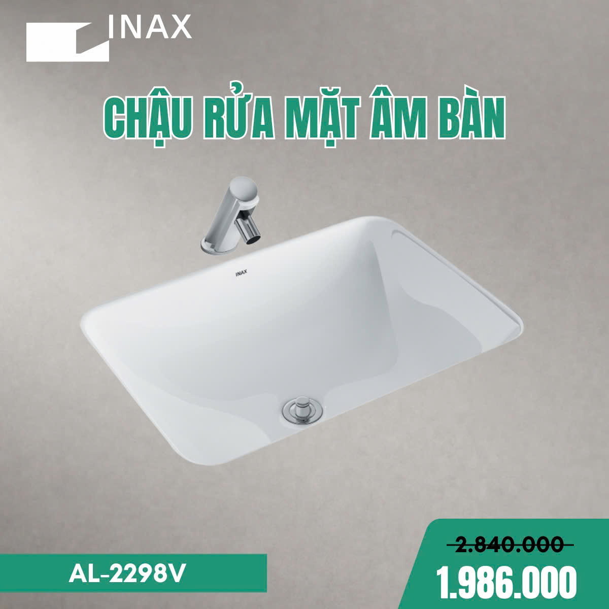 Chậu Rửa Lavabo Âm Bàn Inax AL-2298V