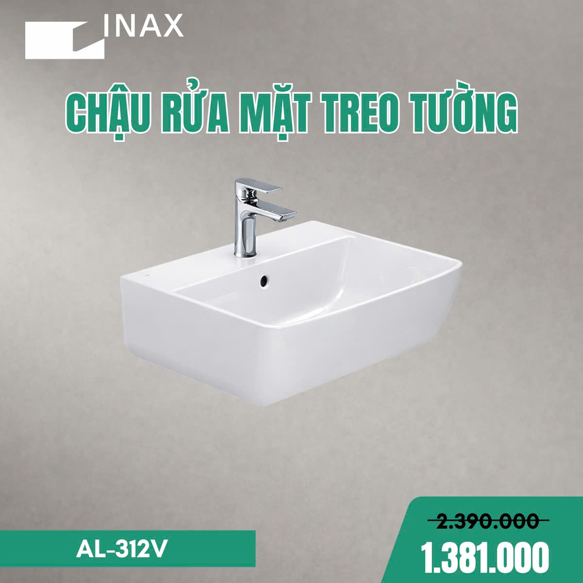 Chậu Rửa Treo Tường Inax AL-312V