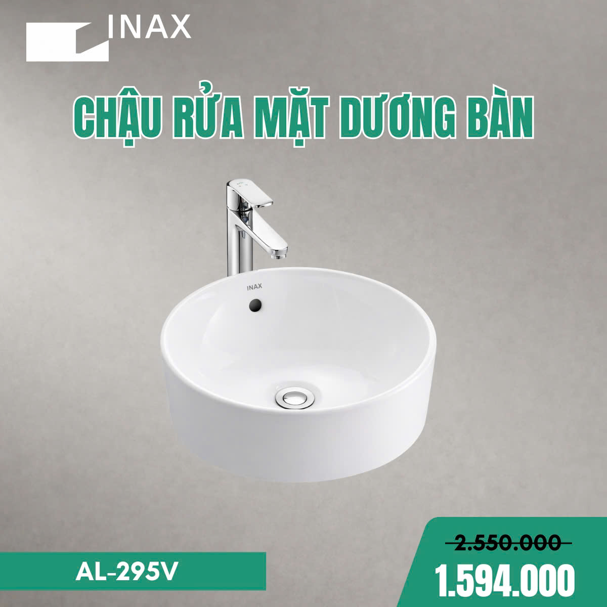Chậu Rửa Đặt Bàn INAX AL-295V