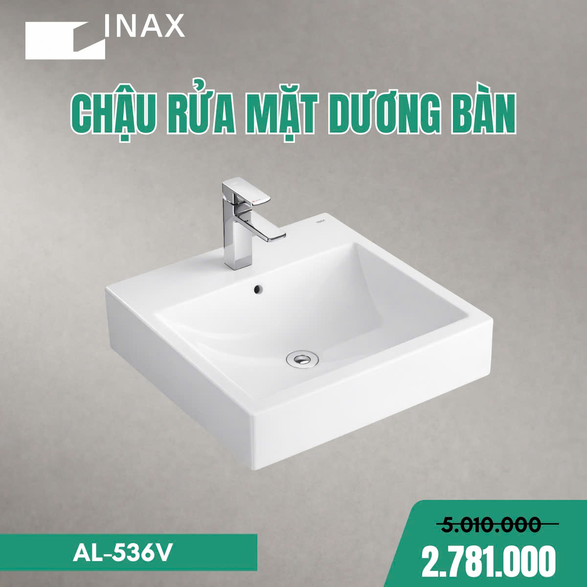 Chậu Rửa Đặt Bàn INAX AL-536V