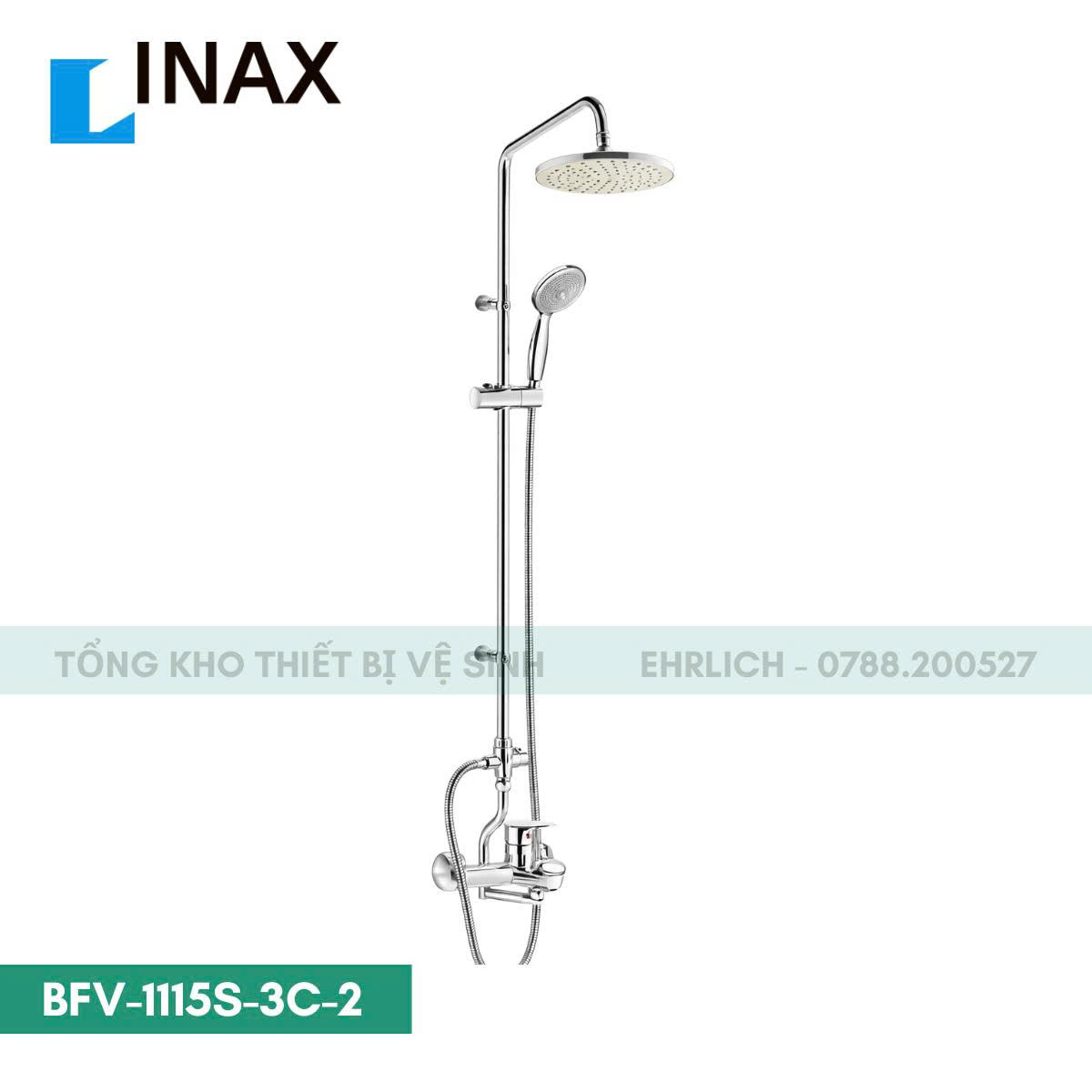Sen tắm đứng Inax BFV-1115S-3C-2 Nóng Lạnh Tay Massage 5 Chế Độ