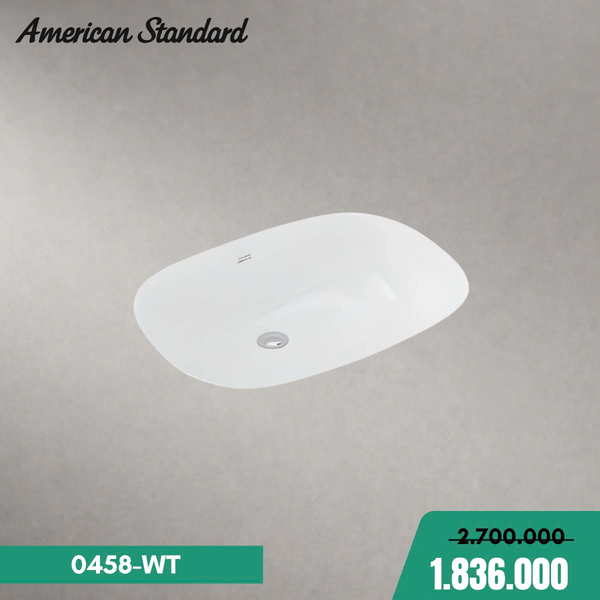 Chậu lavabo âm bàn American Standard 0458-WT