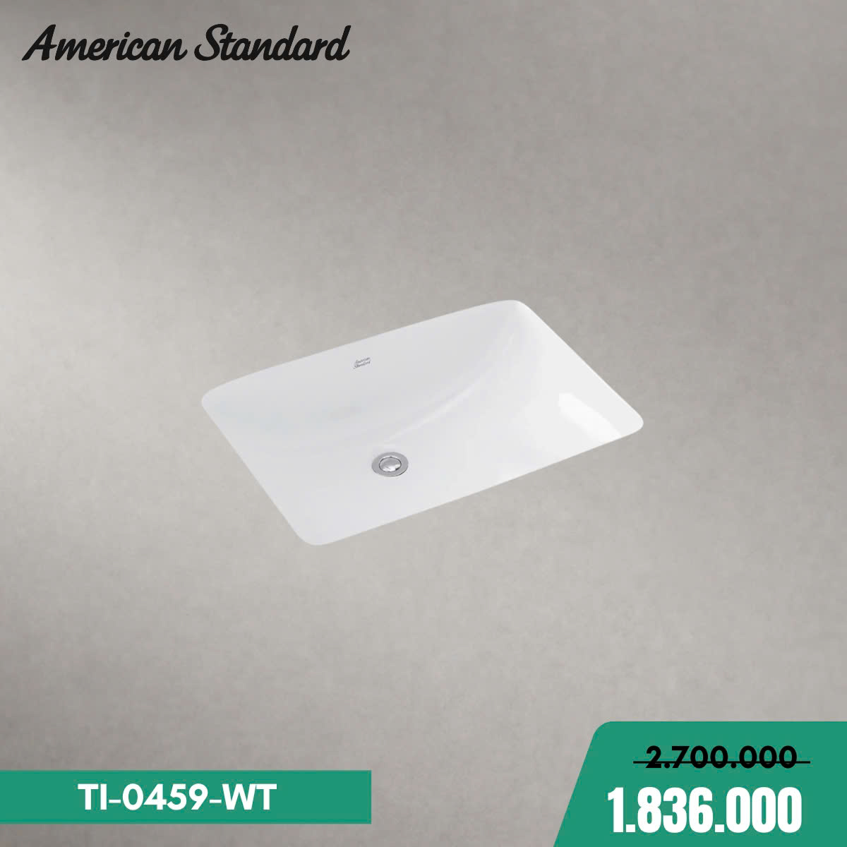 Lavabo âm bàn Activa American Standard TI-0459-WT